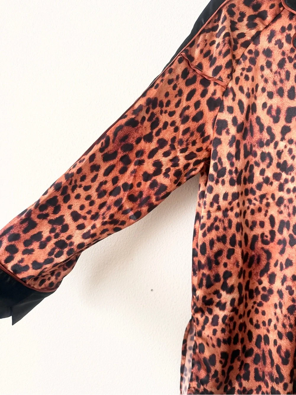We Are Hah HAHT XXS satin pajama set in Lanka Leopard brown print